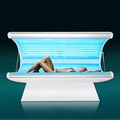 Handelssolarium Sonnenbettmaschine Sonnenbett Innenbräunungsmaschine Innenhorizontale Sonnenbäder Sonnenfreie Sonnenbett Bräunungsbett Raumkapsel Hautbräunungsmaschine Zuhause Bräunungsbett Bräunungsausrüstung