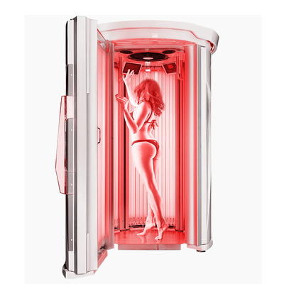 Hotsale Vertikal Solarium Stehen Sonnenbett Innen Sonnenbett Maschine nach unten Zuhause Sonnenbett Booth Sonnenbett Maschine Solarium Sonnenbett für Hautbräune